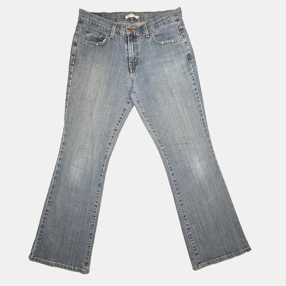 Levis 515 Jeans Womens 10 Short Blue Light Wash Mid Rise Boot Cut Denim Y2K